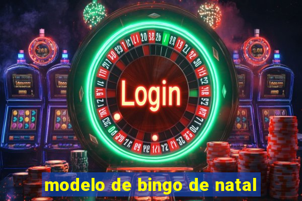 modelo de bingo de natal